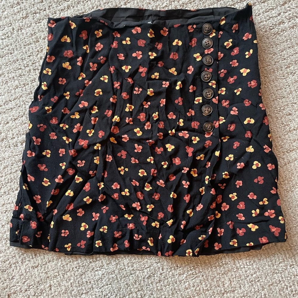 Women’s Madewell Mini Skirt Flowers Pattern Size 4